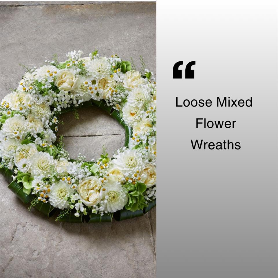 mixed flower funeral wreaths Cornwall